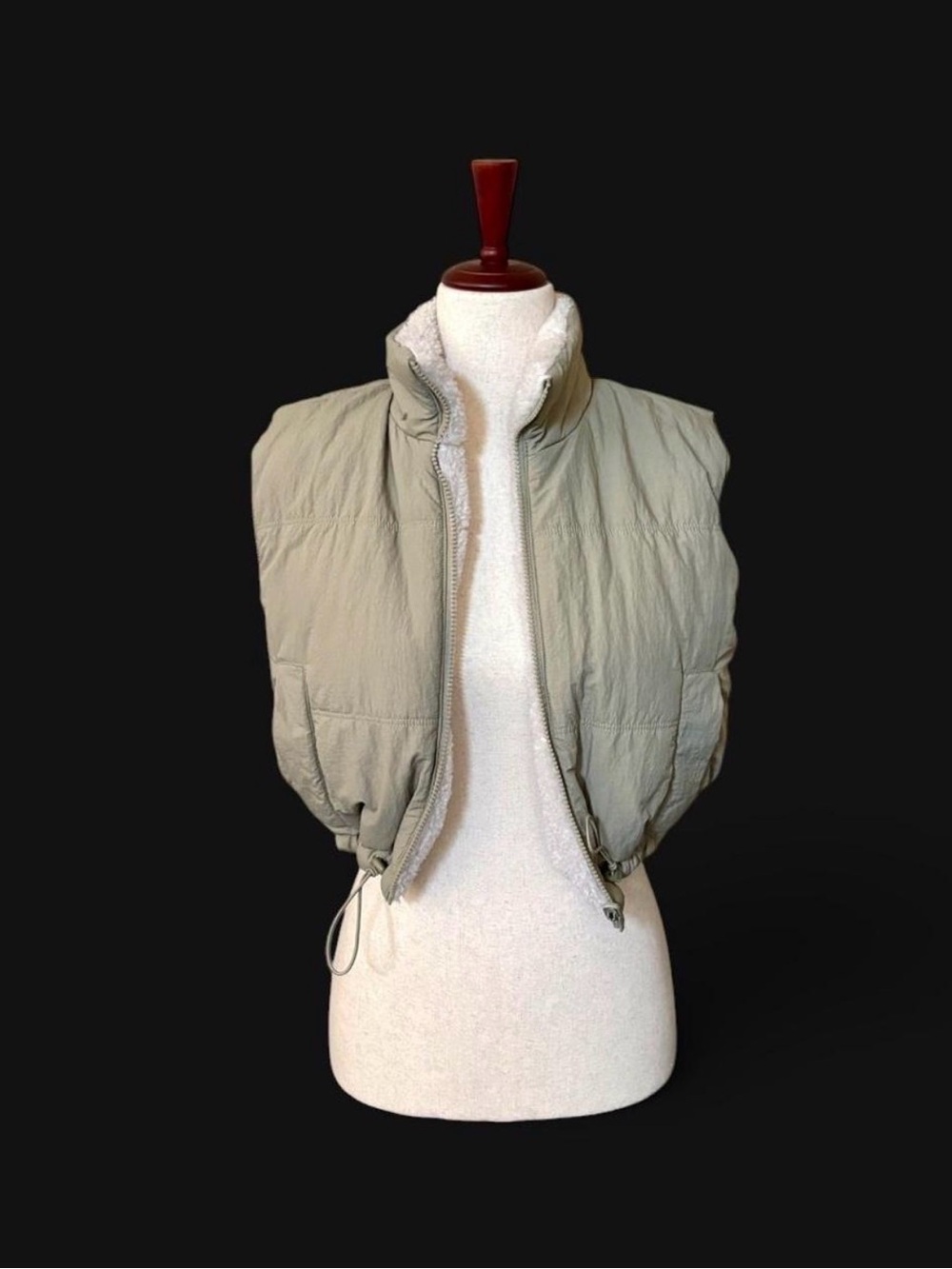 Thread & Supply Light Sage Quilted Puffer Vest